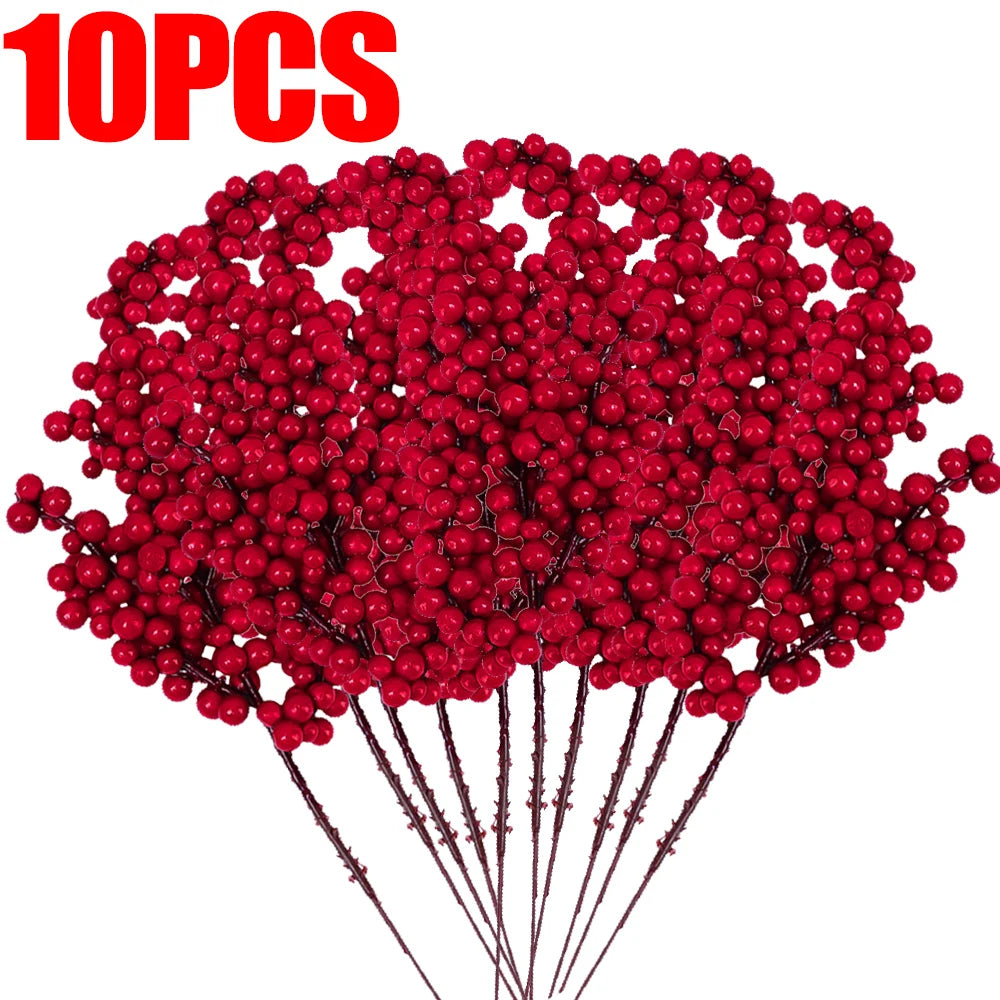 Artificial Red Berry Stems – Christmas Decoration & DIY Craft Supplies