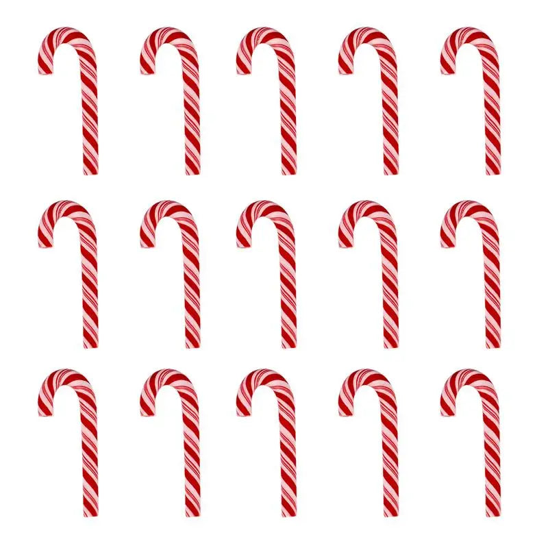 Kawaii Resin Candy Cane Cabochons – Christmas Flatback Craft Decorations (15/30/60/90PCS)