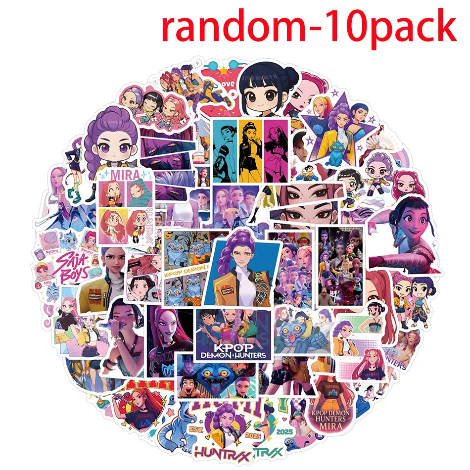 Kpop & Anime Sticker & Rubber Stamp Set – 55/110PCS DIY Scrapbooking Pack