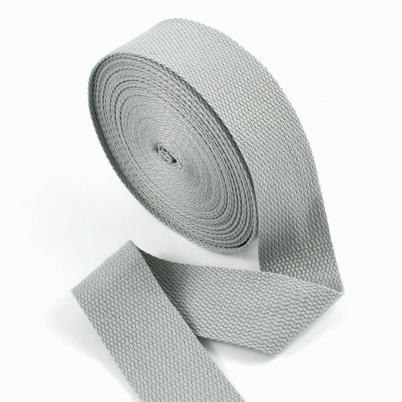 4M Cotton Webbing Tape – 1.3mm Thick Strap for Bags, Belts & DIY Sewing (20–50mm)