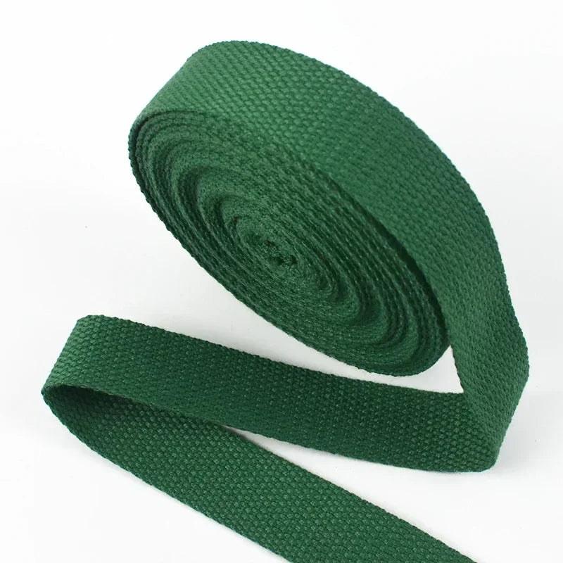 4M Cotton Webbing Tape – 1.3mm Thick Strap for Bags, Belts & DIY Sewing (20–50mm)