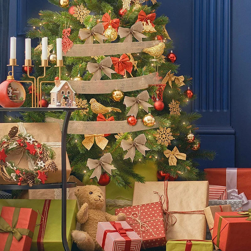 Jute Ribbon Roll – Rustic Burlap Fabric for DIY Crafts, Party Decorations & Gift Packaging