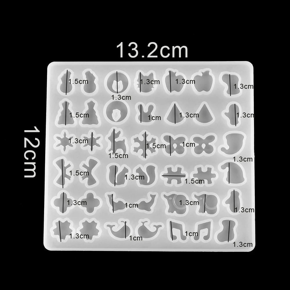 DIY Earring & Charm Mold – Heart, Leaf, Moon Shapes