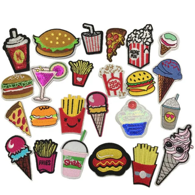 Random Mix Embroidered Iron-On Patches – DIY Clothing & Jeans Applique