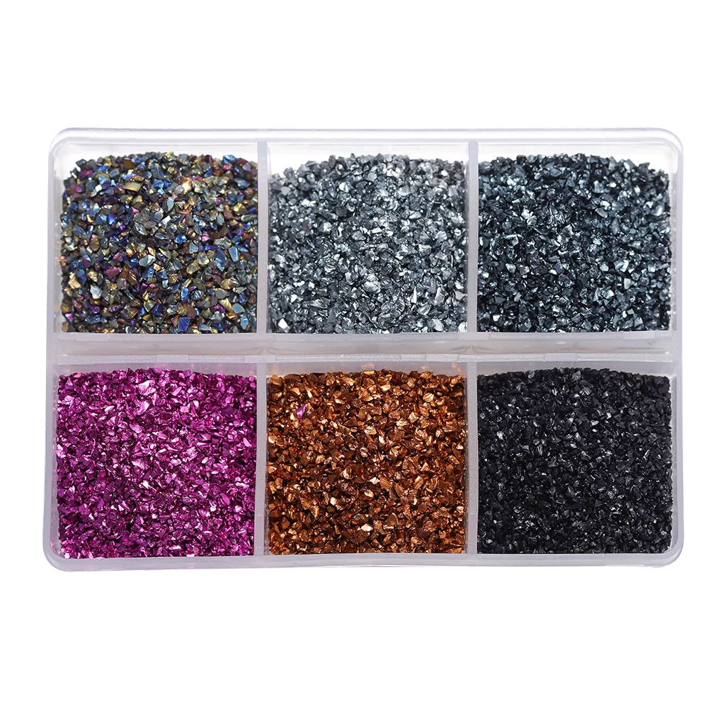 30g Crushed Glass Stones – Irregular Resin Fillers for DIY Epoxy Crafts & Nail Art