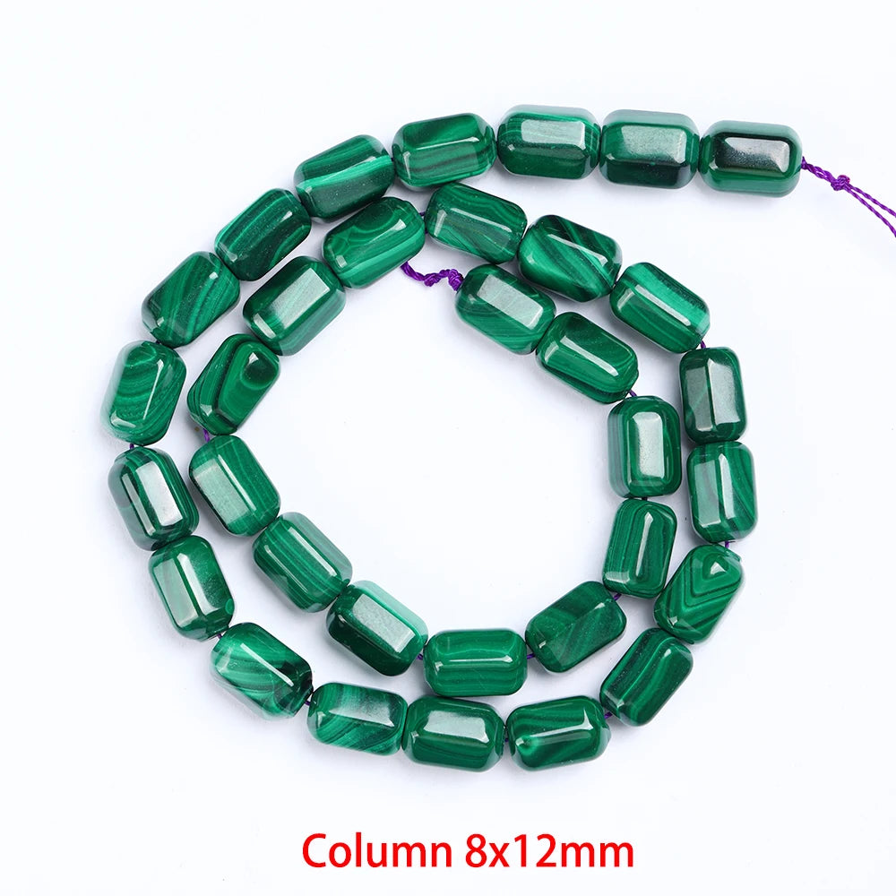 Natural Malachite Beads – Rice & Tubular Loose Beads for DIY Jewelry