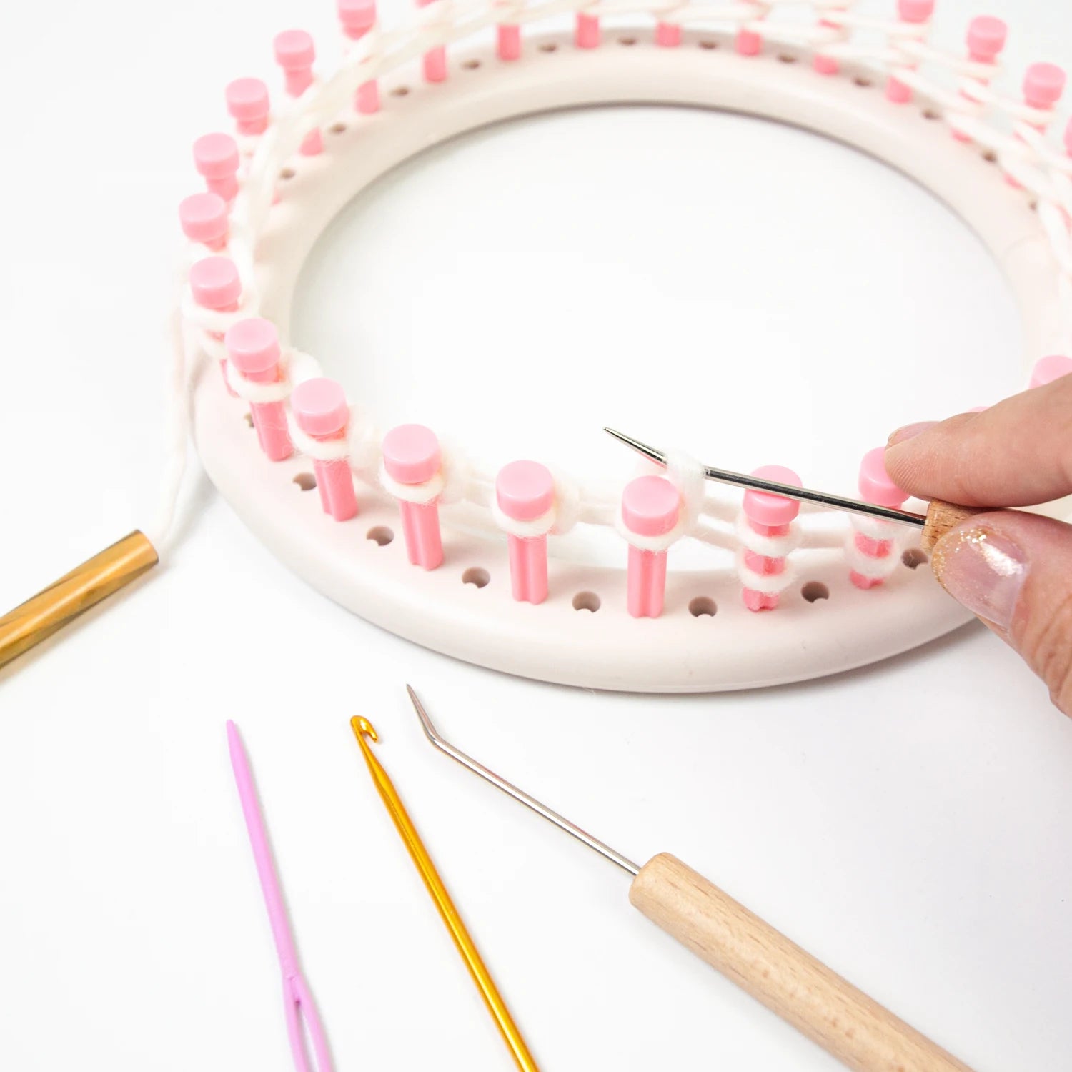 Quick Knit Loom Set – Tubular Knitting Pen for Scarves & Hats