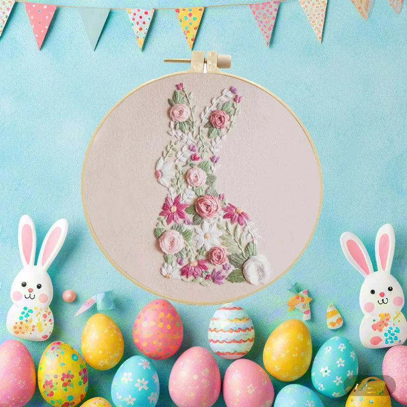Easter Bunny Embroidery Beginner Kit