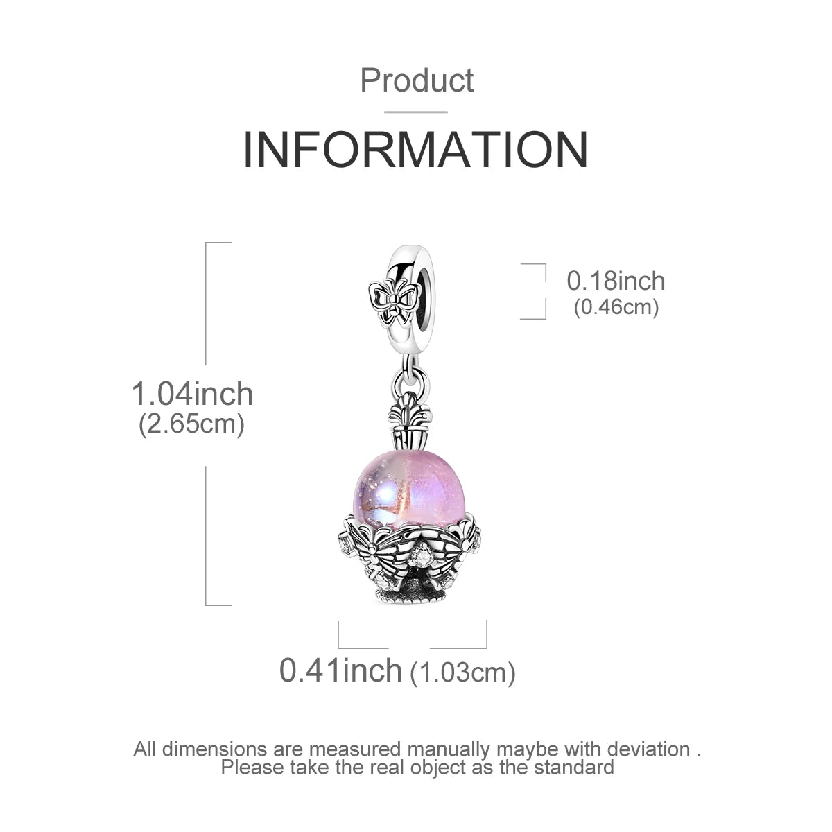 925 Sterling Silver Pink Ballet Girl Pendant – DIY Jewelry Charm for Bracelet & Necklace