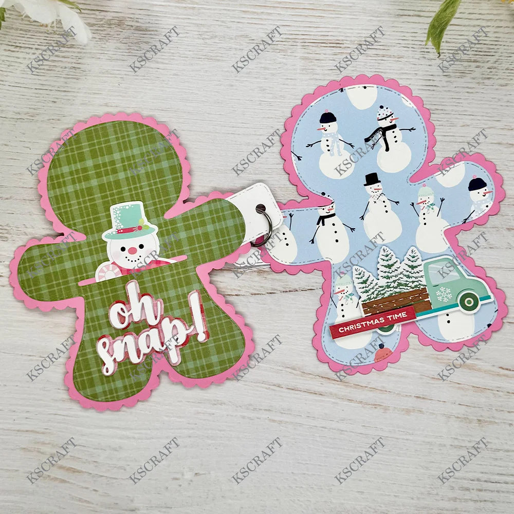 KSCRAFT Gingerbread Man Cutting Dies – DIY Scrapbooking & Card Stencils