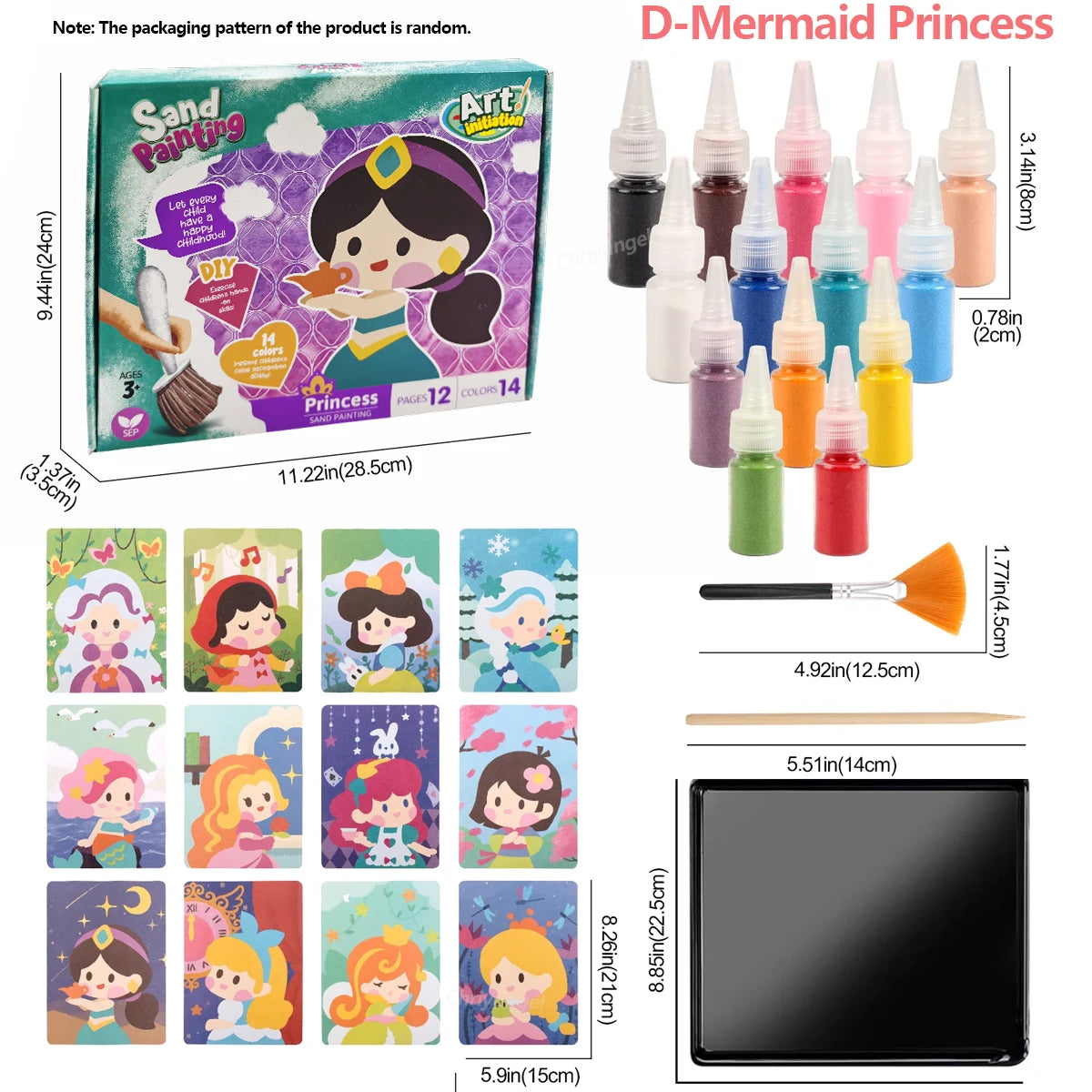 Magic Sand Art Kit – Princess, Castle & Animal Cards