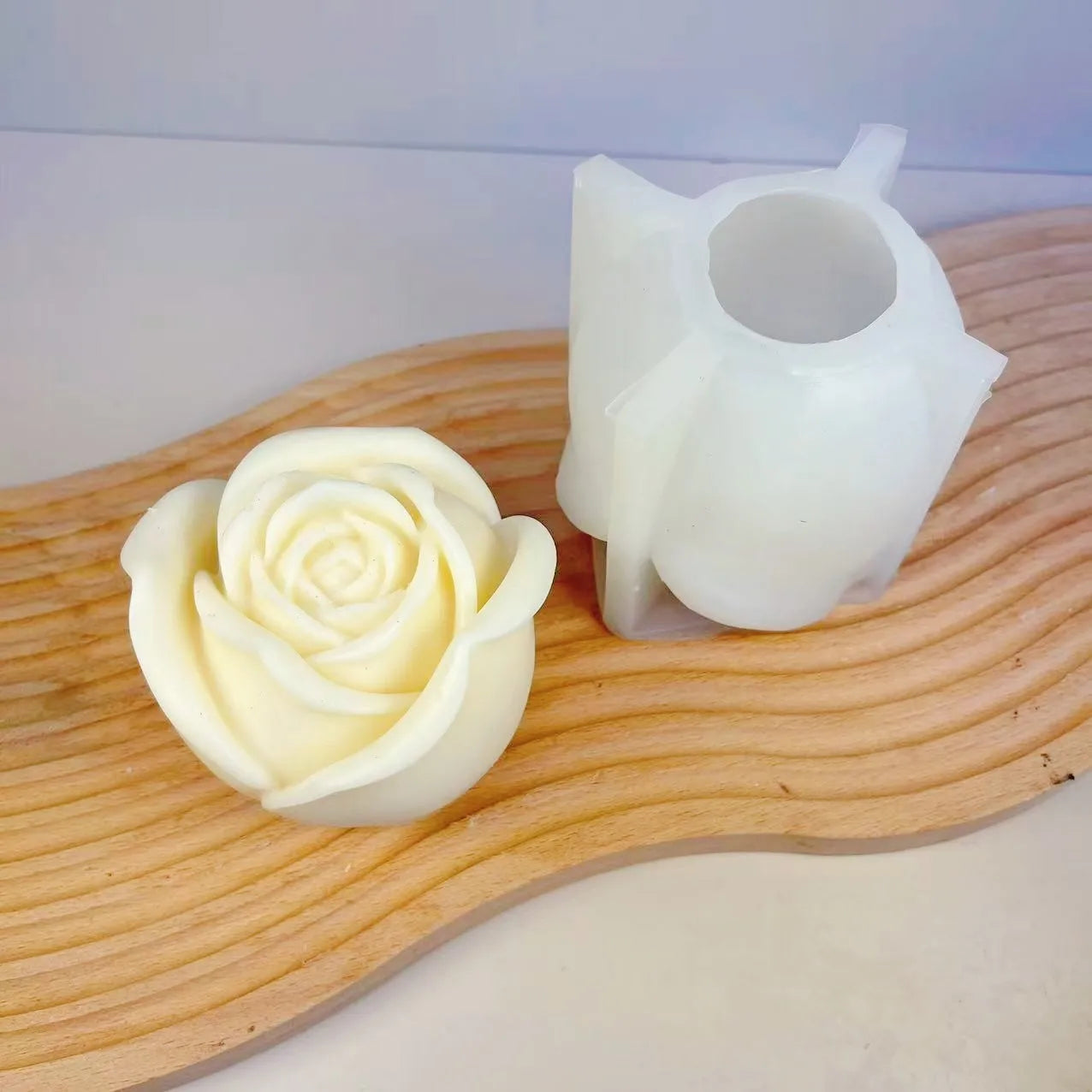 Peony & Rose Silicone Mold – DIY Candle, Soap & Cake Mold
