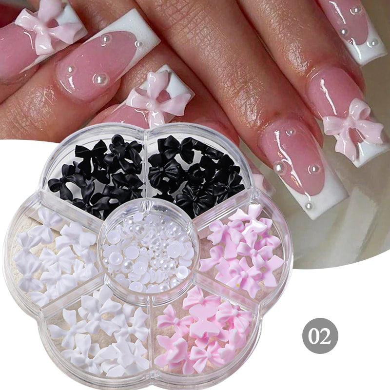 7-Grid Mixed Pearl Nail Art Decorations