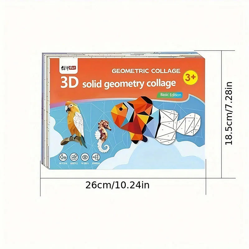 3D Animal Jigsaw Puzzle Stickers – DIY Creative Collage Art Set