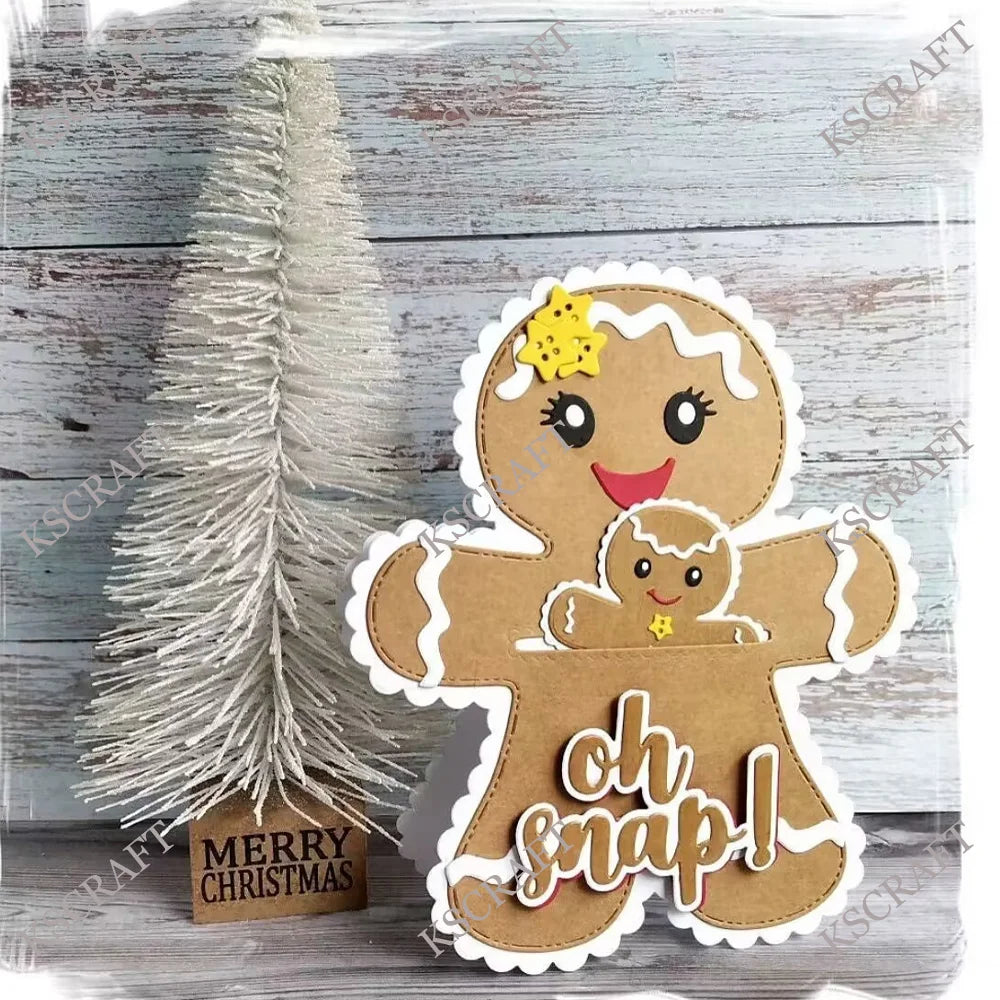 KSCRAFT Gingerbread Man Cutting Dies – DIY Scrapbooking & Card Stencils
