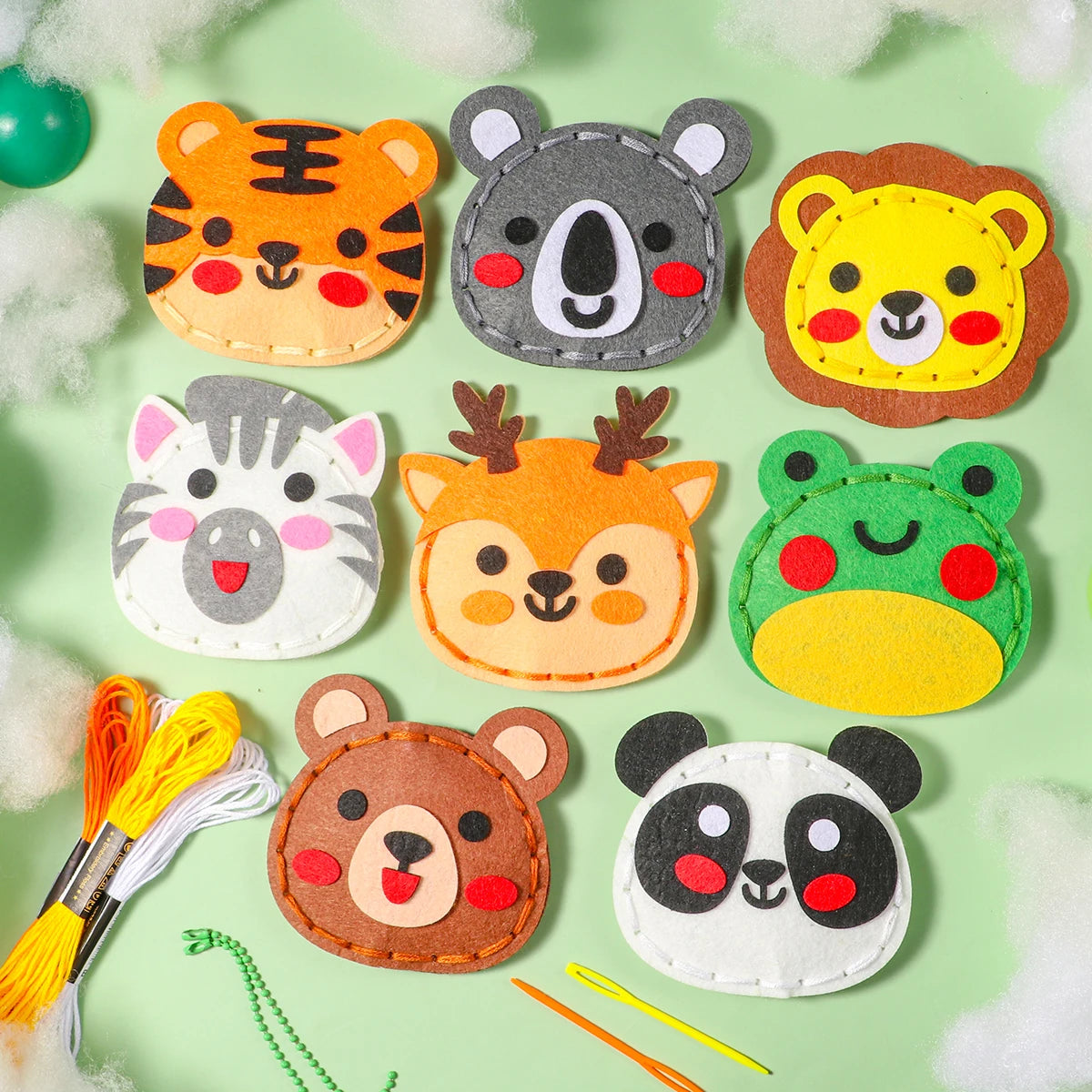8-Piece Forest Animal DIY Sewing Kit – Beginner-Friendly