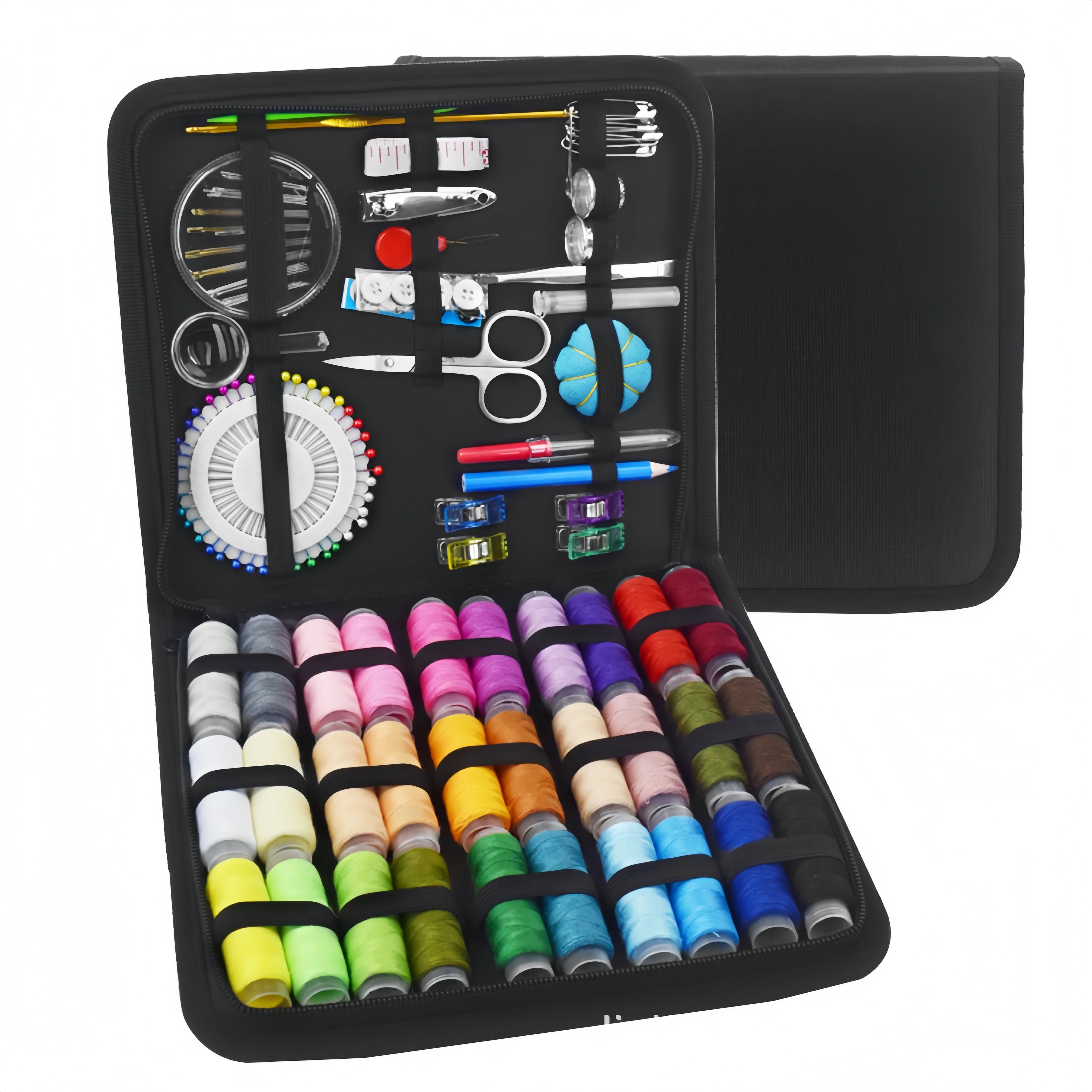 Complete Sewing Kit – Threads, Needles, Scissors & Accessories (Home & Travel)