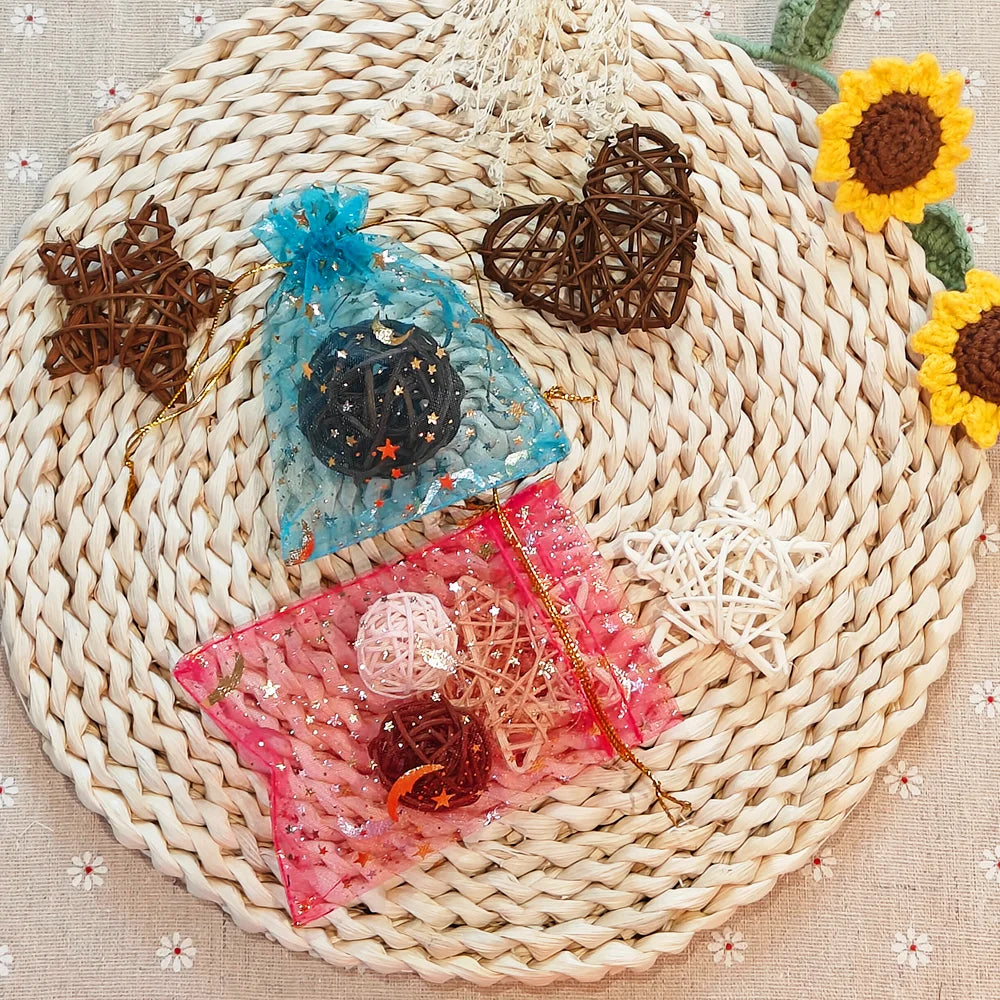 Multicolor Moon Star Organza Pouches – Jewelry & Candy Bags