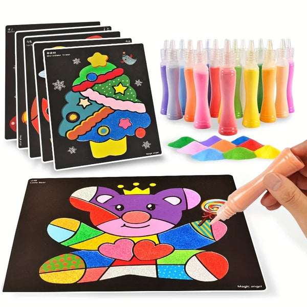 Children’s Sand Painting DIY Craft Kit – Colorful Creative Art Set