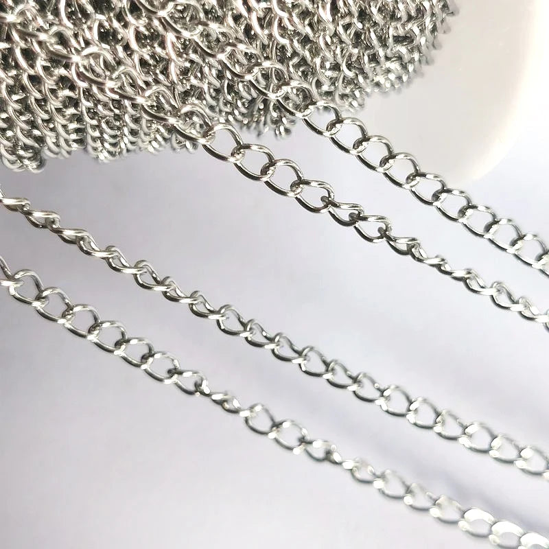 No Fade Stainless Steel Chain – 2M Gold Chain for DIY Jewelry Making
