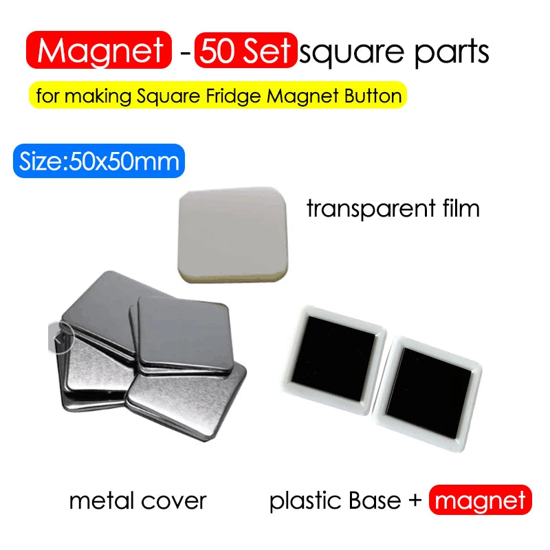 50/100pcs DIY Magnet Badge Button Parts