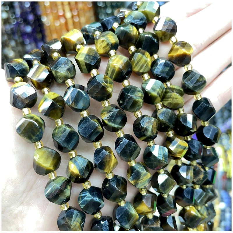 Natural Amethyst, Tiger Eye & Agate S-Shaped Gemstone Beads – DIY Jewelry Supplies