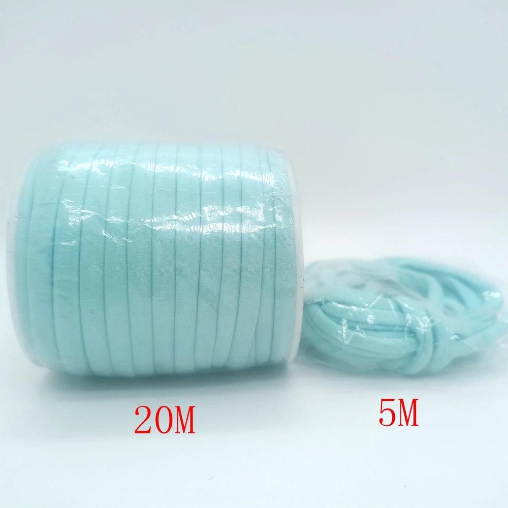 5mm Elastane Cord – Plain Color Hollow Stitched Elastic Band (46 Colors)