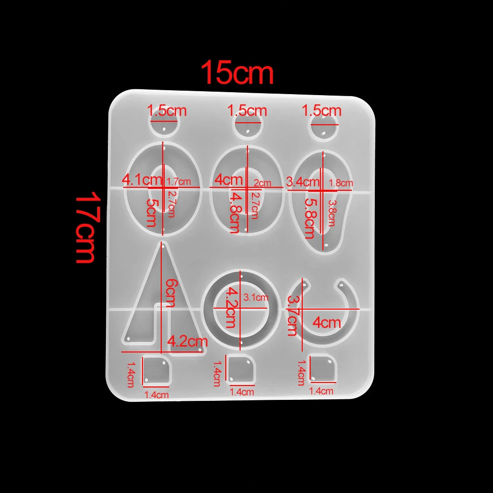 DIY Earring & Charm Mold – Heart, Leaf, Moon Shapes