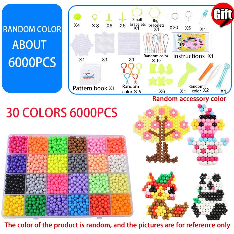 Magic Water Fuse Beads Set – DIY Sticky Beads Craft Kit