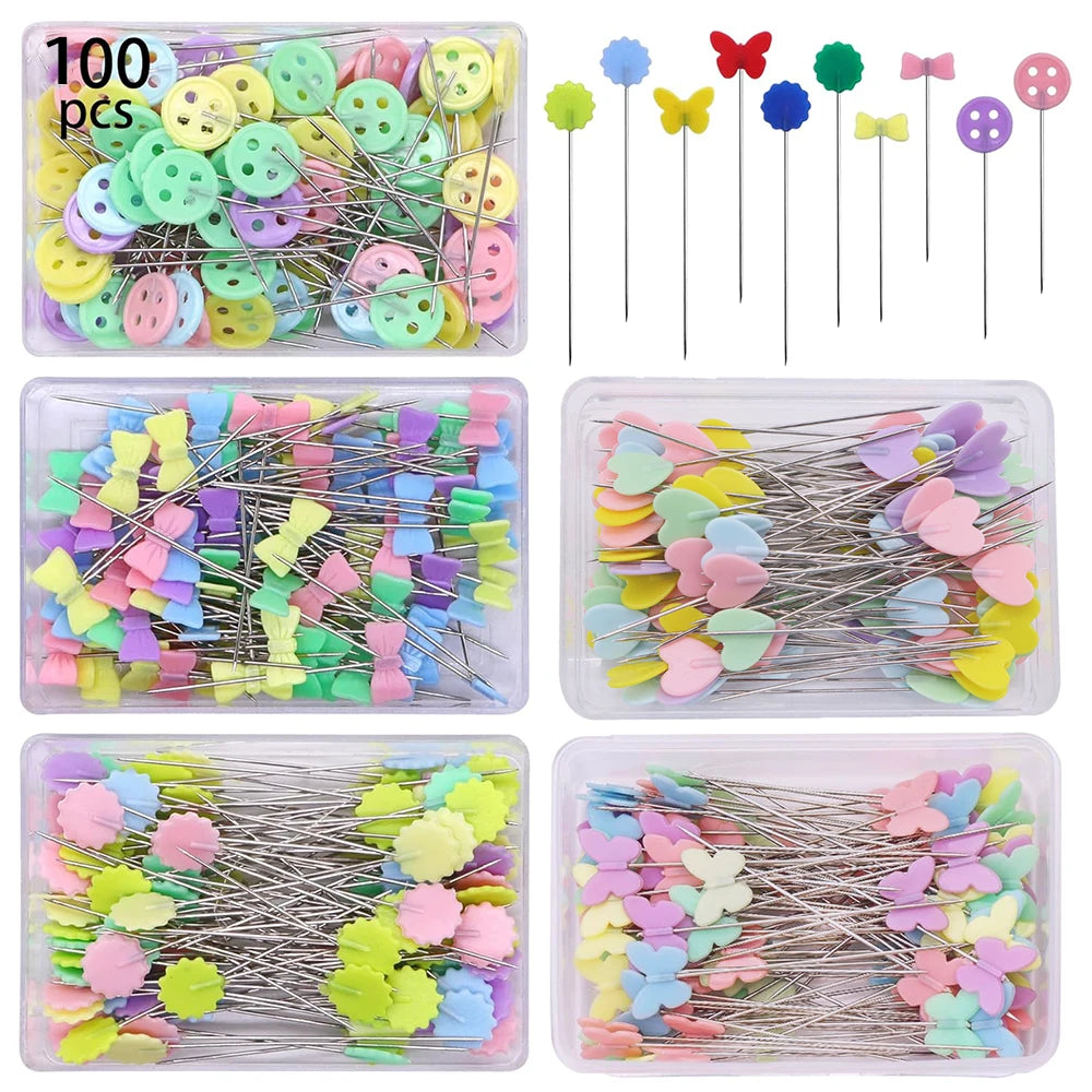 100pcs Dressmaking & Embroidery Pins – Quilting & Sewing Tools