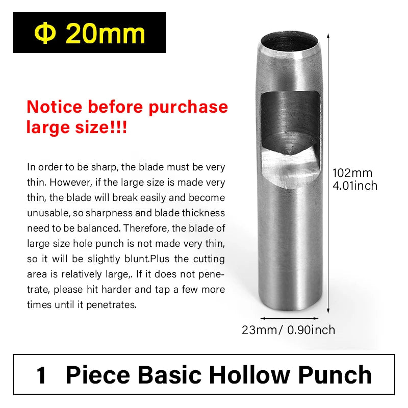 Leather Hollow Punch Tools