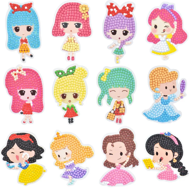 Pokémon Diamond Painting Stickers & Cartoon Crystal Art Craft Set