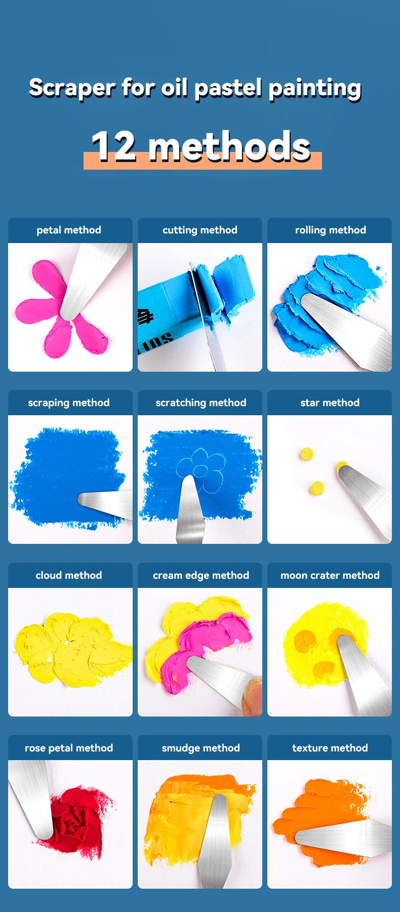 Borrence Stainless Steel Painting Knives – Artist Spatula Set