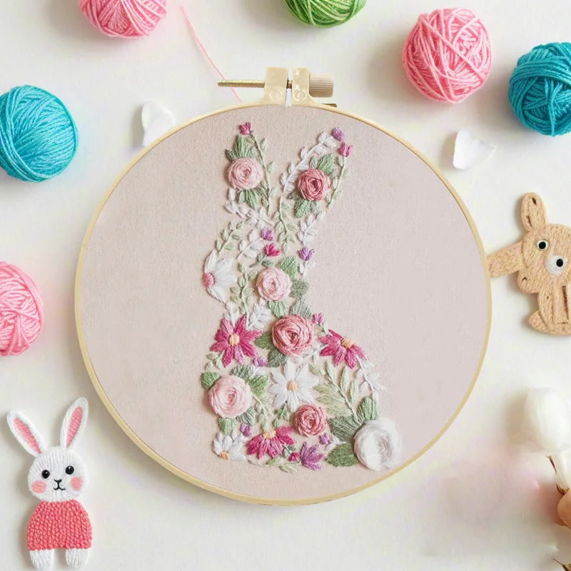Easter Bunny Embroidery Beginner Kit