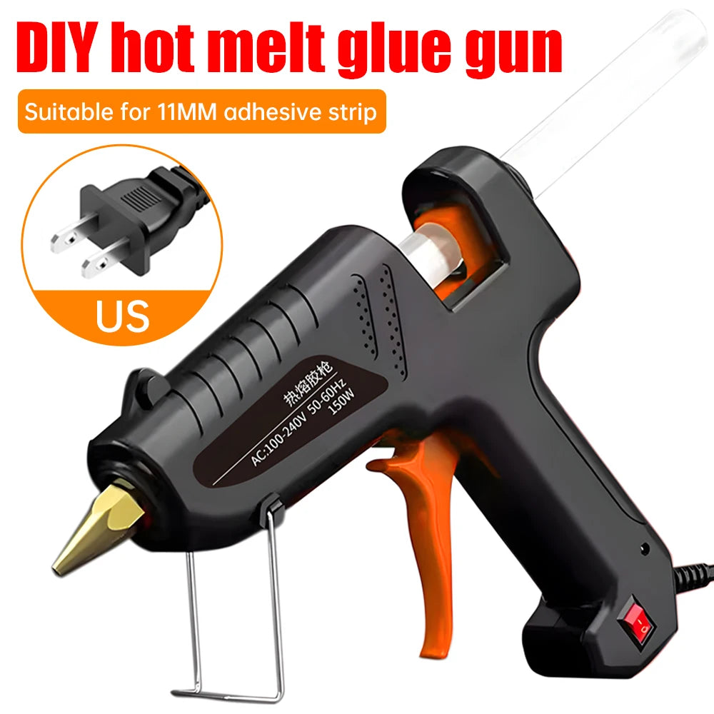 Hot Melt Glue Gun 11mm Glue Sticks Industrial DIY Electrothermal Glue Gun Heat Temperature Thermo Electric Gun Repair Tools