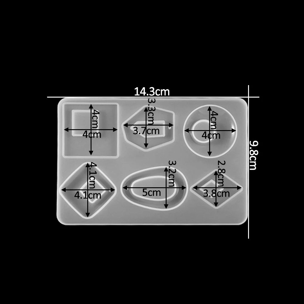 DIY Earring & Charm Mold – Heart, Leaf, Moon Shapes