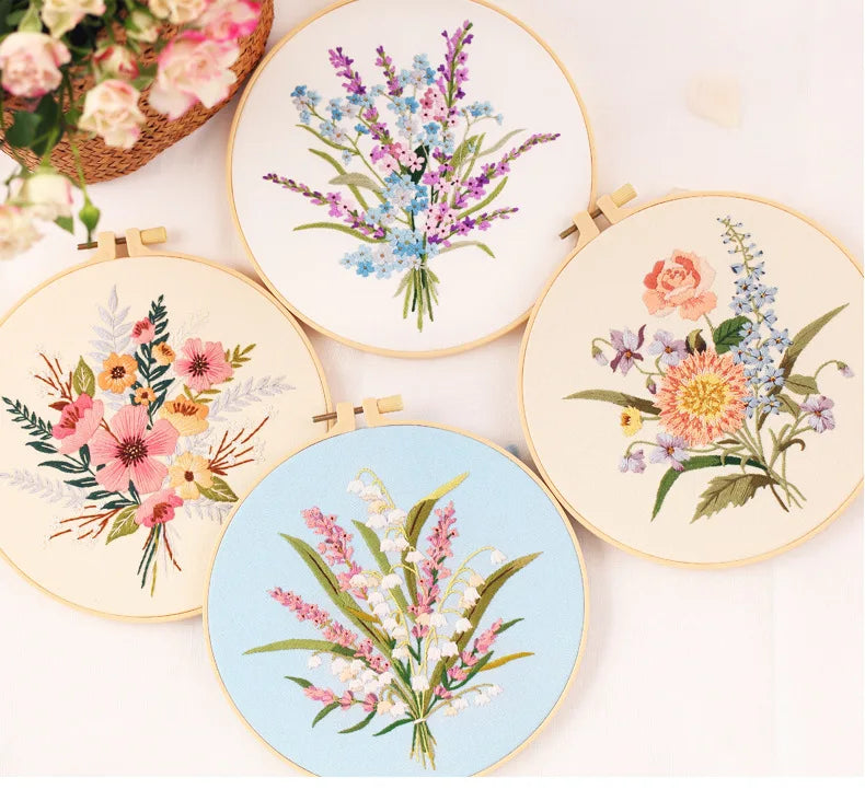 Embroidery Kit for Beginners – Fabric Cross Stitch Kit for Adults DIY