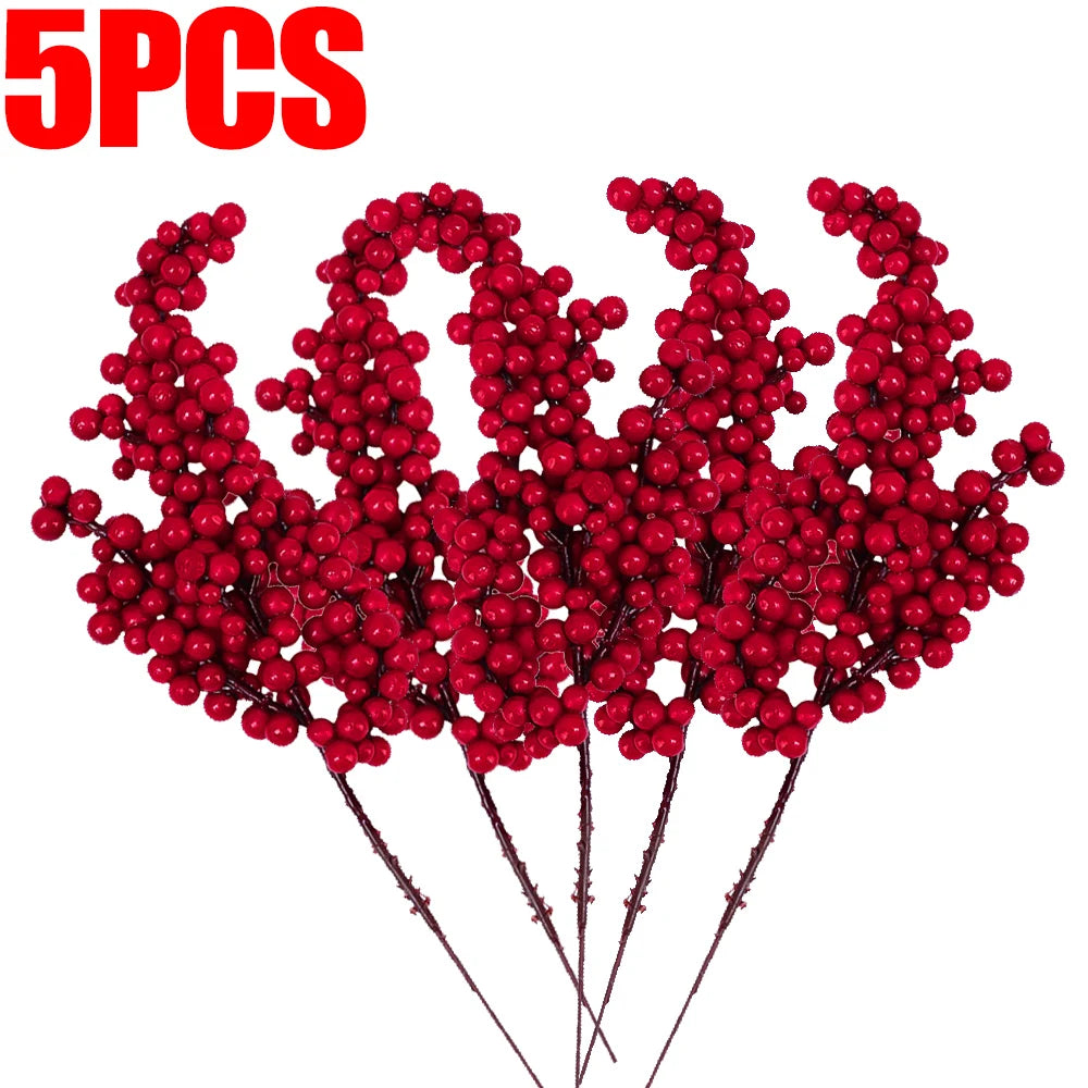 Artificial Red Berry Stems – Christmas Decoration & DIY Craft Supplies