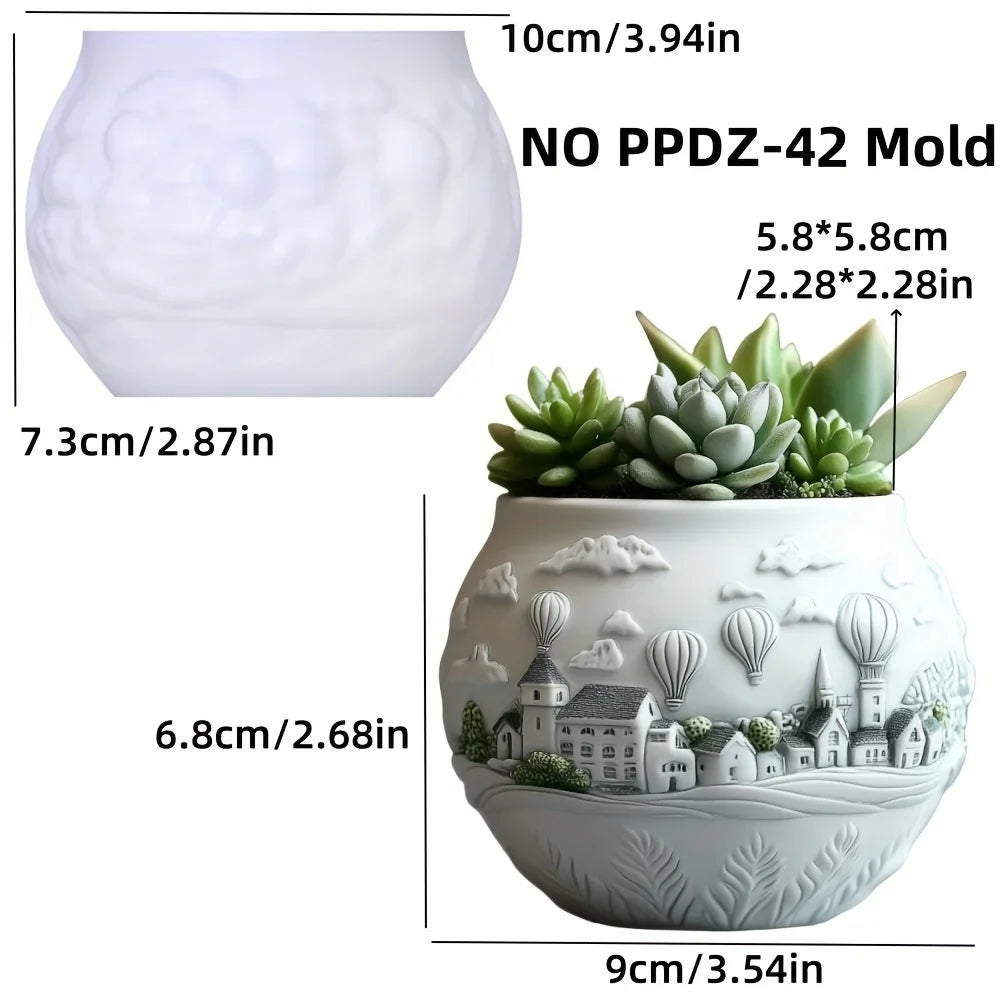 Mountain Landscape Silicone Mold – DIY Resin Planter, Trinket Box & Candle Cup
