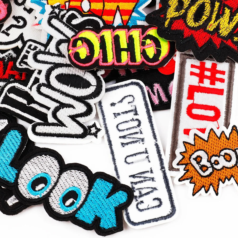 Random Mix Embroidered Iron-On Patches – DIY Clothing & Jeans Applique