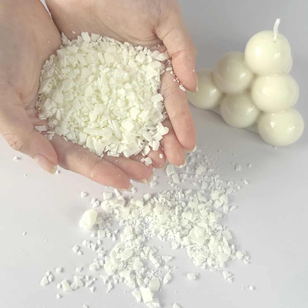 🕯️ 1KG Natural Soy Wax Granules – 100% Pure, Additive-Free Candle Making Material for DIY Smokeless Scented Candles