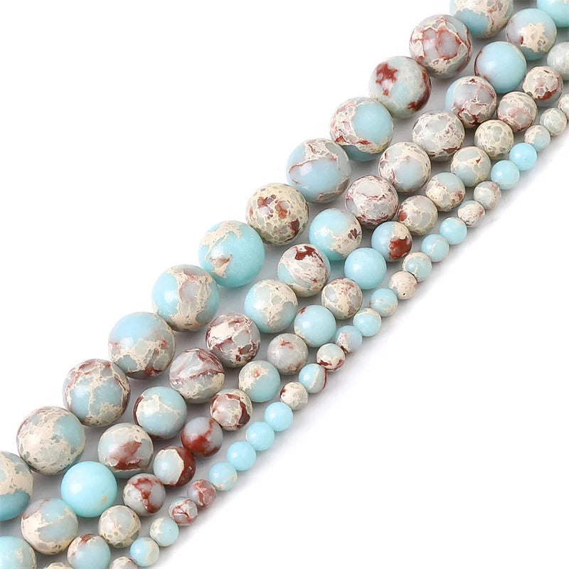 Natural Stone Beads – Lava, Jasper, Tiger Eye & Quartz 6-10mm for Jewelry DIY