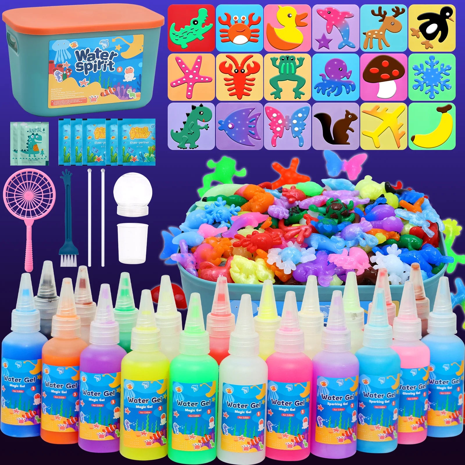 Magic Water Elf Toy Set – DIY Squishy Craft Kit with Gels & Molds