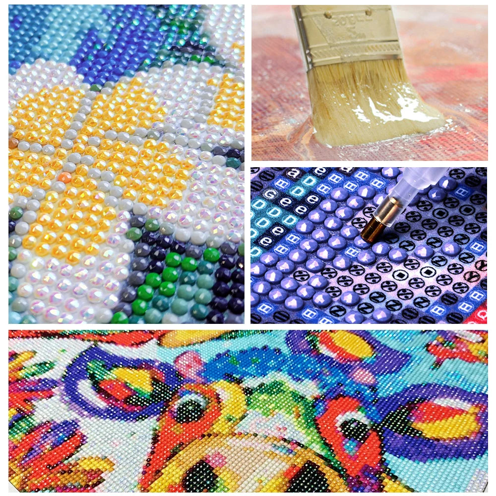 Anime Girl Diamond Painting Kit – AB Rhinestone Mosaic Embroidery Art DIY Craft