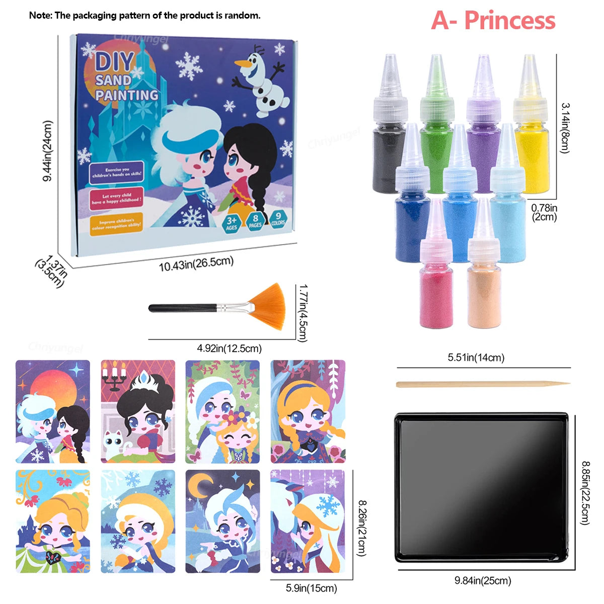 Magic Sand Art Kit – Princess, Castle & Animal Cards