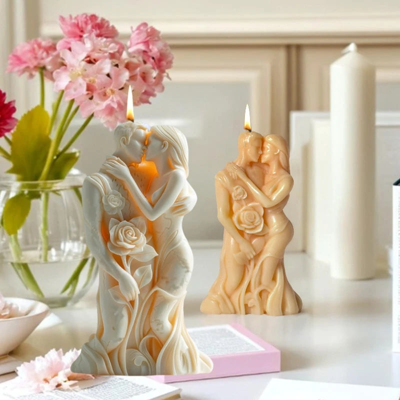 Couple Embossed Spherical Candle Mold