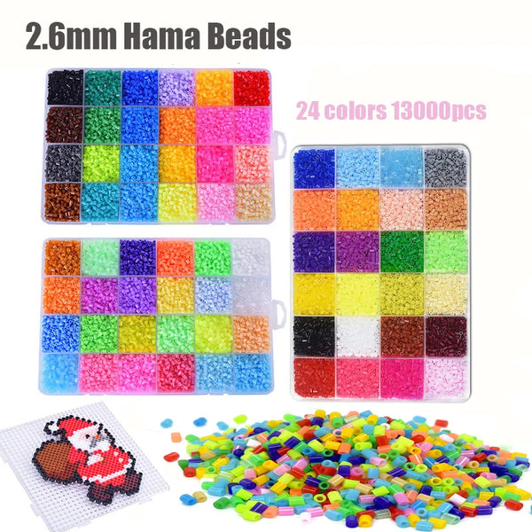 Hama Beads – 5mm/2.6mm 24/48/72 Color Fuse Beads for DIY Crafts & Educational Toys