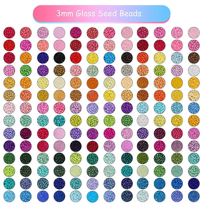 24-Grid Rice Bead Set (5200PCS) – Colorful DIY Jewelry Making Kit