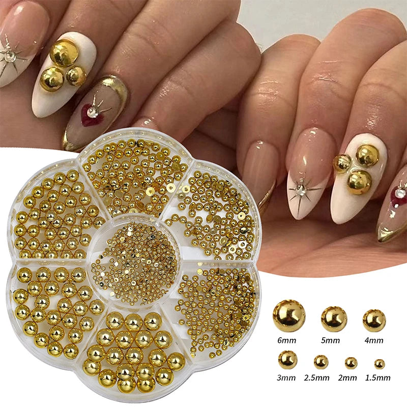 7-Grid Mixed Pearl Nail Art Decorations