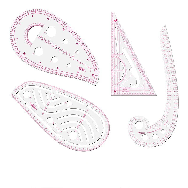 9 Pieces Metric Clothes Curve Sewing Ruler  Set Drawing Stencil Handmade Grading Curve Rule DIY Pattern Making  Accessories